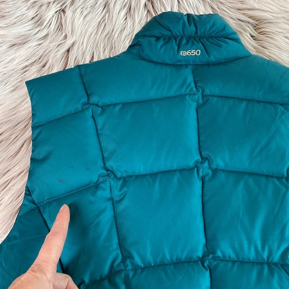 Eddie Bauer Down Puffer Vest EB650 Fill Storm Repel Blue Green Womens Medium - Picture 9 of 9